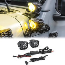 Omu High Low Beam A-pillar Spotlight Yellow Light For Truck Jeep Ford Atv Motor