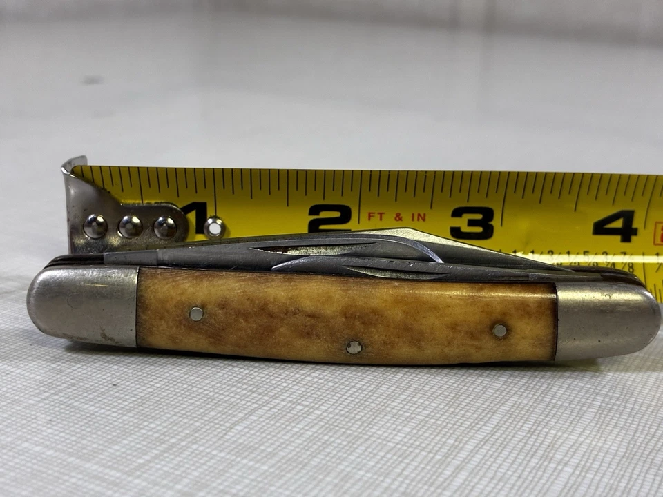 Navaja de Bolsillo de Colección Parker Cut Co The Hunter Hueso Suave 3 Hojas Foto 4 de 4