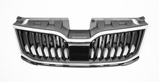 Fits Skoda Octavia Front Grille Gloss Black/Chrome Complete 2017-2020