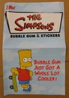 SIMPSONS BUBBLE GUM & STICKERS DEALERS PROMO AD POSTER TOPPS CARDS GROENING 2002