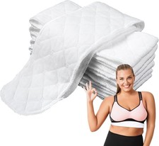 BH Einlagen 12 St&uuml;ck Baumwolle 3-lagig Waschbar Schwei&szlig;absorber Pads Damen