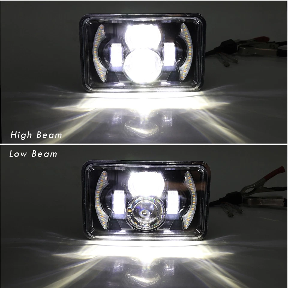 4 PIEZAS Faros LED de haz alto/bajo DRL para Isuzu NQR NPR NPR-HD 4x6"" Foto 4 de 4