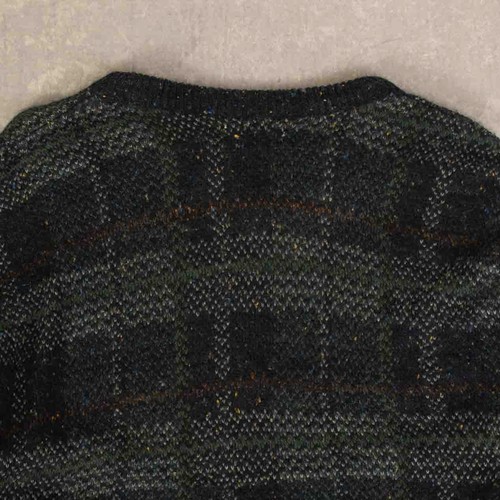 Vintage gemusterter Strickpullover L Acryl Herren blau Pullover - Bild 4 von 6