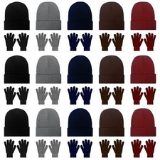 30 Pack Winter Beanie Hats Gloves for Men Women, Cozy Cold Weather Gift
