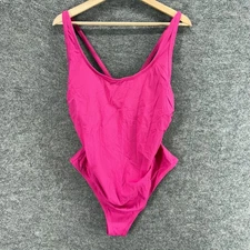 Catalina Swimsuit Women 2X Plus Pink Sleeveless Lined Wide Strap One Piece