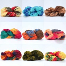 50g Crochet Yarn Crochet Needle Colorful Dyed Flashy Milk Cotton Chunky Sweaters