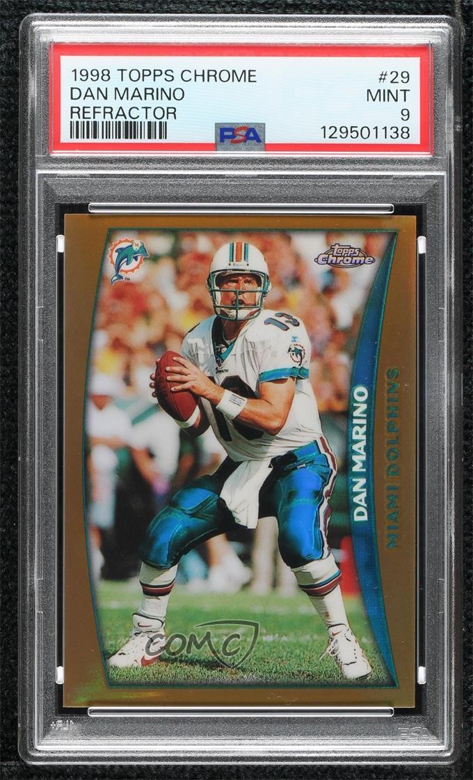 1998 Topps Chrome Refractor Dan Marino #29 PSA 9 MINT HOF 07qw