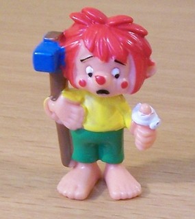 Ü Ei Altfiguren Der kleine Kobold Pumuckl D 1985 Handwerker bl. Original RAR