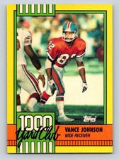 1990 Topps 1000 Yard Club #21 Vance Johnson Denver Broncos