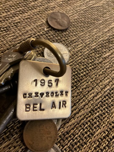 1957 Chevrolet BEL-AIR Solid Brass Key Fob ‘57 Chevy New FREE SHIPPING