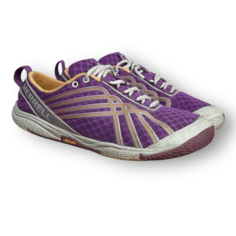 Merrell scarpe da ginnastica donna viola taglia 7 suole Vibram trail running