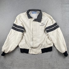 Vtg Horizon By Kaye Sports White 2XL Zip Up Jacket Made In USA Serta Mattress