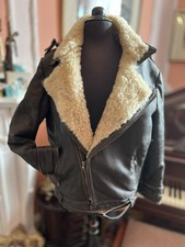 Fabulous Vintage Sheepskin & Leather Flying Jacket Aviator