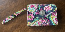 Vera Bradley Paisley/Floral Wristlet /Wallet Turn Lock 6.5"x 5