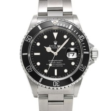 Rolex ROLEX Submariner date 16610 black WATCH 723585