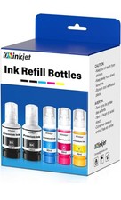5PK Refill Ink Bottles for Epson EcoTank 502 ET-4760 ET-2760 ET-2750 ET-3760 522