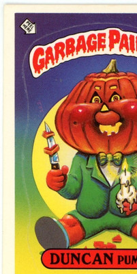 1986 Topps Garbage Pail Kids 153b DUNCAN PUMPKIN PINK SWIRL ERROR