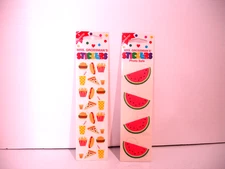 2 Packs NEW Sealed Mrs. Grossmans Food Stickers Pizza/Fries/Watermelon/Burger