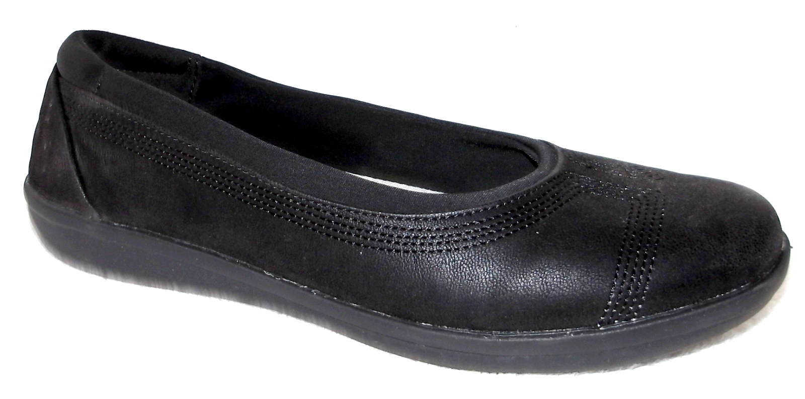 Clarks Cloudsteppers Black Breeze Ayla Slip On Flats Size 8.5 Medium