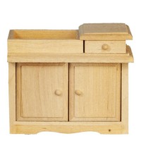 Puppenhaus Unbehandeltes Holz Baby Wickel Tisch Miniatur Unfinished Kinderzimmer
