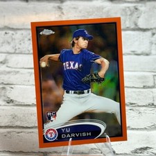 Yu Darvish Rookie Card RC Japan PACK FRESH 2012 Topps Chrome Orange Refractor. rookie card picture