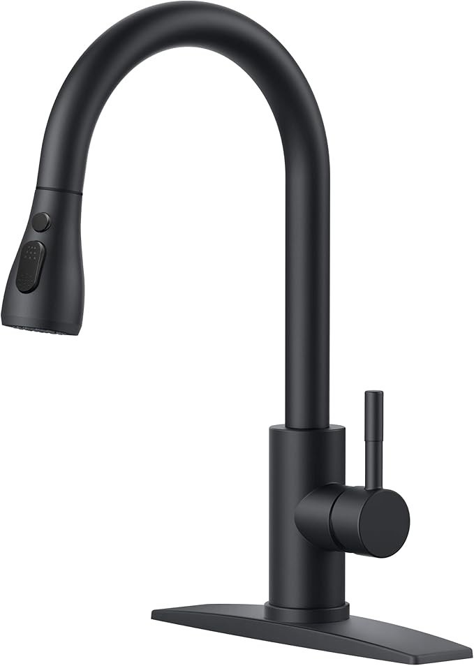 Kitchen Faucet with Pull Down Sprayer Multitask Mode Single Handle High Arc Pull