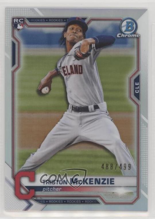 2021 Bowman Chrome Refractor 488/499 Triston McKenzie #6 0z8y