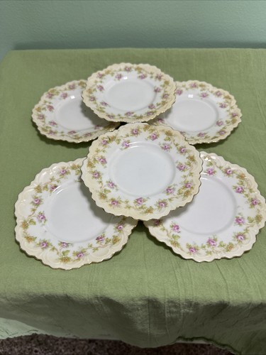 Antique MZ ~ Moritz Zdekauer ~ Austria ~Set Of 6 Ramekin & Saucer / Dessert Bowl - Picture 5 of 12
