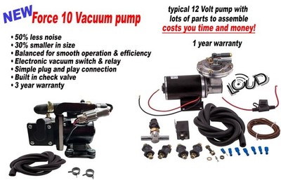 Force 10 Brakes Bremskraftverstärker Vakuumpumpe 12 V Plug & Play
