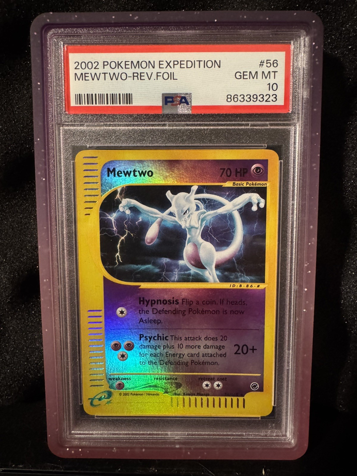 Mewtwo 56/165 reverse holo Psa 10 Expedition Pokemon Vintage Very Low Pop (37)