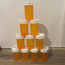 Empty Prescription RX Bottles Lot of 10 Projects/Storage/Crafts 3 Tall