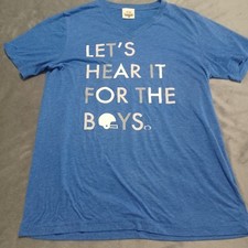 Dallas Cowboys Shirt By Atx Mafia Women Large Blue Lets Hear It For The Boys Tee