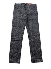 Just Cavalli Just Chic Jegging Jeans Womens 26 Black Glitter Animal Print Italy