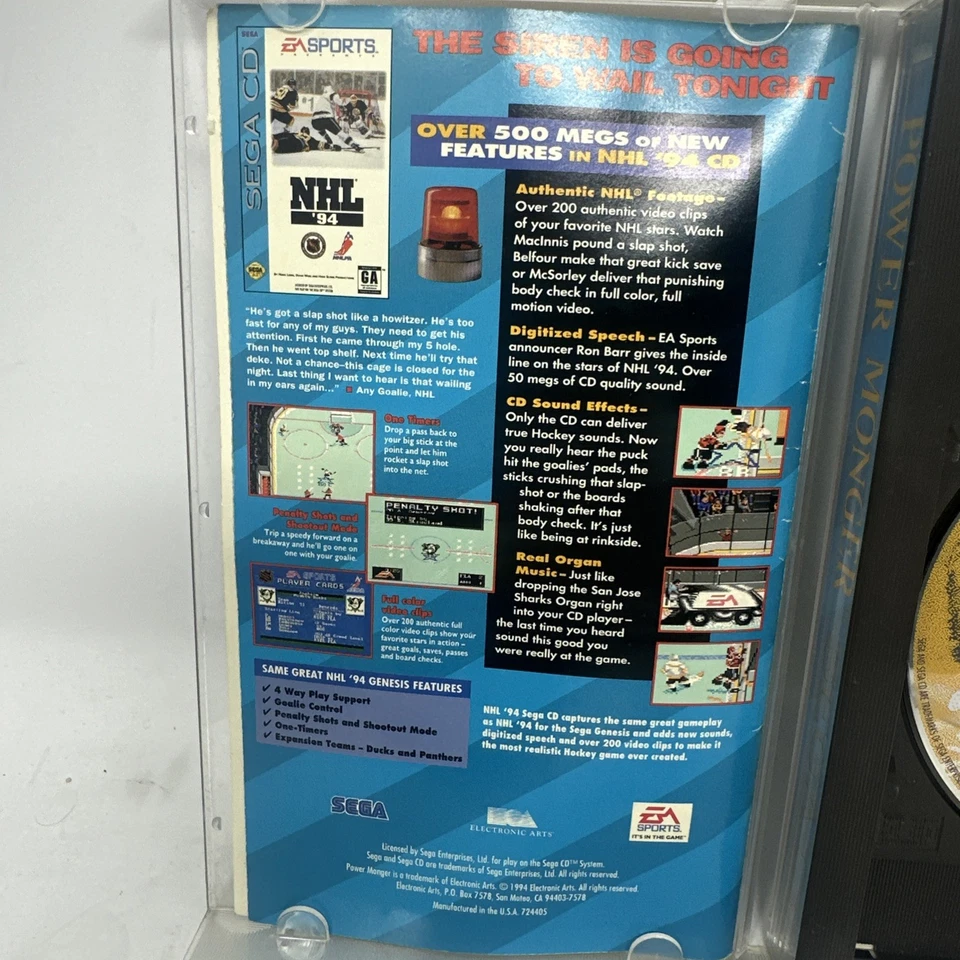 Power Monger (Sega CD, 1994) Missing Manual Clean Disc - Image 4 of 4