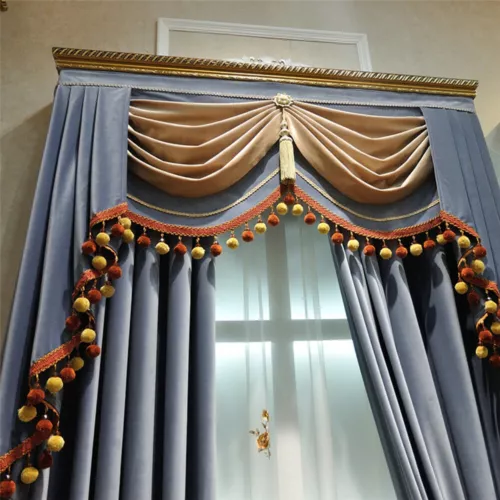 Luxury Floral Embroidered Velvet Curtain European Curtain Panel Drape 1 Panel - Picture 23 of 39