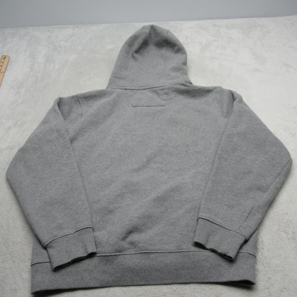 CAT Sudadera con Capucha Mujer Gris Medio Bolsillos Polar Peso Pesado Pullover Sudadera Foto 3 de 4