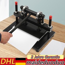360*270mm Manuelle Lederstanze Schneidemaschine 12mm Stahlplattenpresse Pr&auml;gung