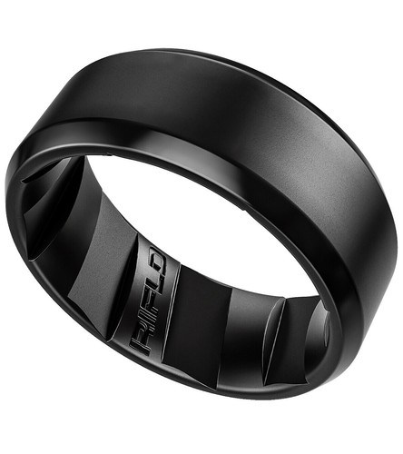 Tactical Silicone Wedding Ring, Black Silicone Ring, Mens Rubber