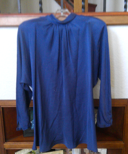GIANNI VERSACE VINTAGE WOMENS SILK LONG SLEEVE TOP, MEDIUM, SIZE 40 - Picture 4 of 5
