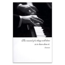Elegant CONGRATULATIONS Card, Blank Inside Piano by American Greetings +Envelope