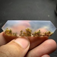 Scenic Moss Agate Cabochon 51x15x5mm High Quality 40 ct