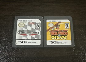 Mario Kart & Mario Vs Donkey Kong DS Nintendo DS Bundle Lot Of 2 Authenic NES B