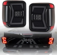 LED Tail Lights Fits 2019-2025 Jeep Gladiator JT Sequential Turn Signal Assembly