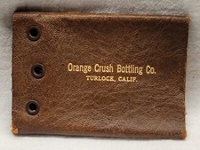 Old Western Adver Leather Key Holder ORANGE CRUSH Bottling Co Turlock California