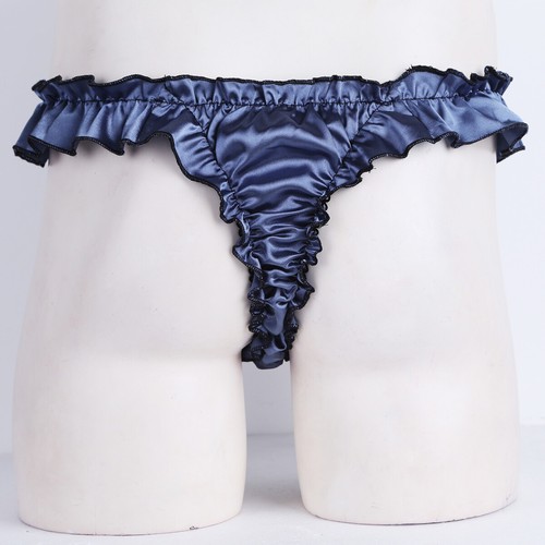 Slip uomo raso pizzo increspato sissy mutandine incrociato mutandine lingerie - Foto 41 di 51