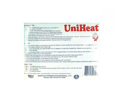 UniHeat 72 Hr (4 Pieces) Shipping Warmer Heat Pack Bulk (Exp 3/17/2028 or later) - Picture 2 of 2
