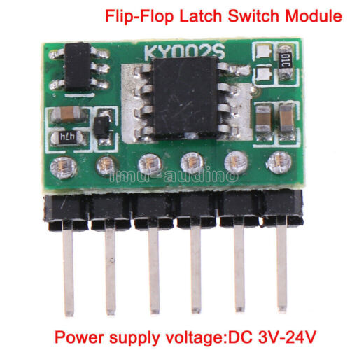 3V-24V 5A Flip-flop Latch Switch Module Bistable Single Button 5000mA NEW - Afbeelding 1 van 7