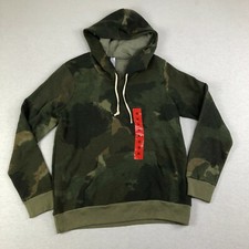 NWOT Alternative Womens Medium Hooded Pullover Sweatshirt Green Camouflage. G8
