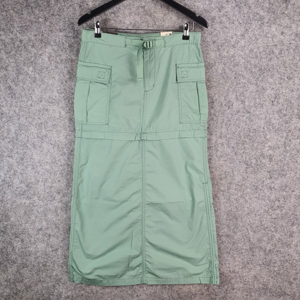 Levi's Skirt Womens 26 Green Convertible Cargo Mini Midi Zip Belt 9828