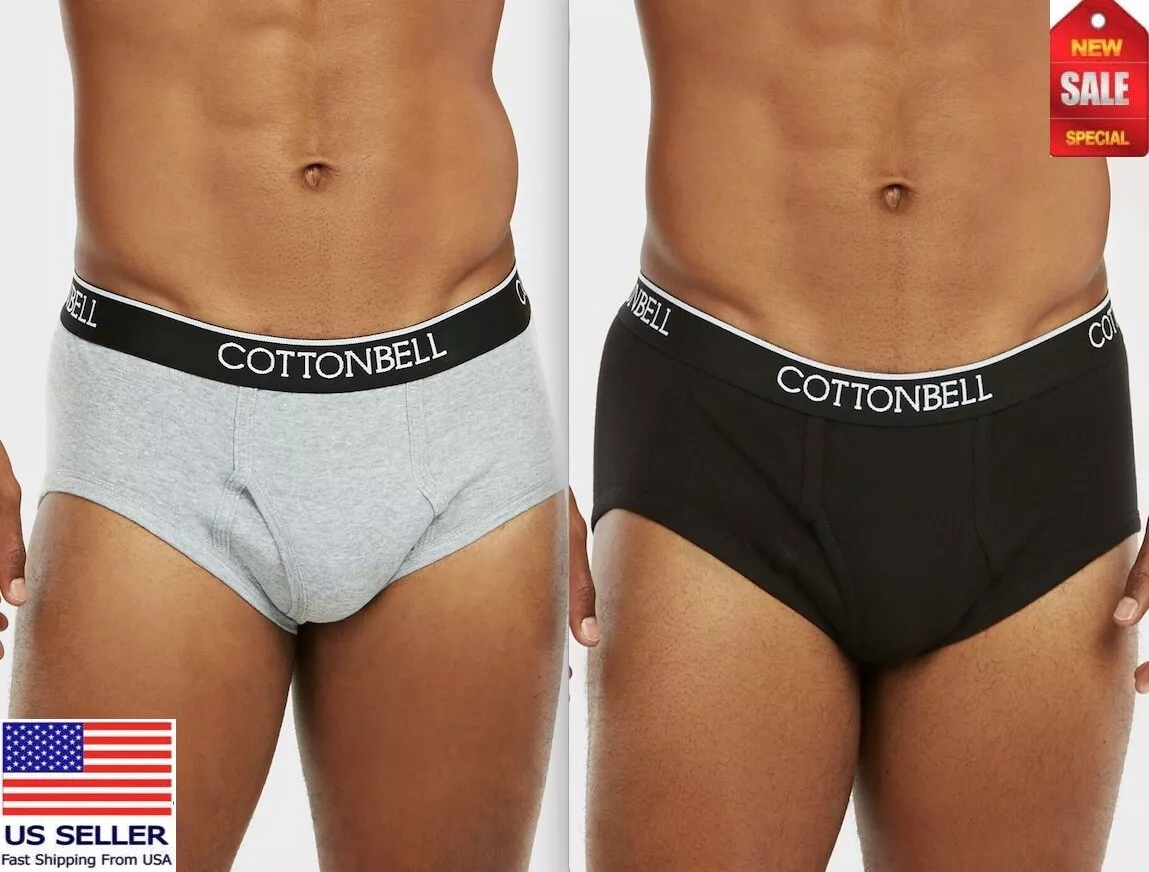 2-6 Men Solid Colors Briefs Breathable Cotton Underwear Old Fashion style